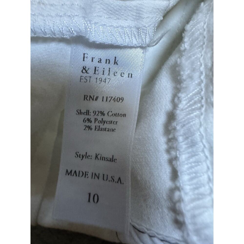 Frank and Eileen Italian Performance Linen Kinsale The Trouser White Size 10 - Picture 6 of 8